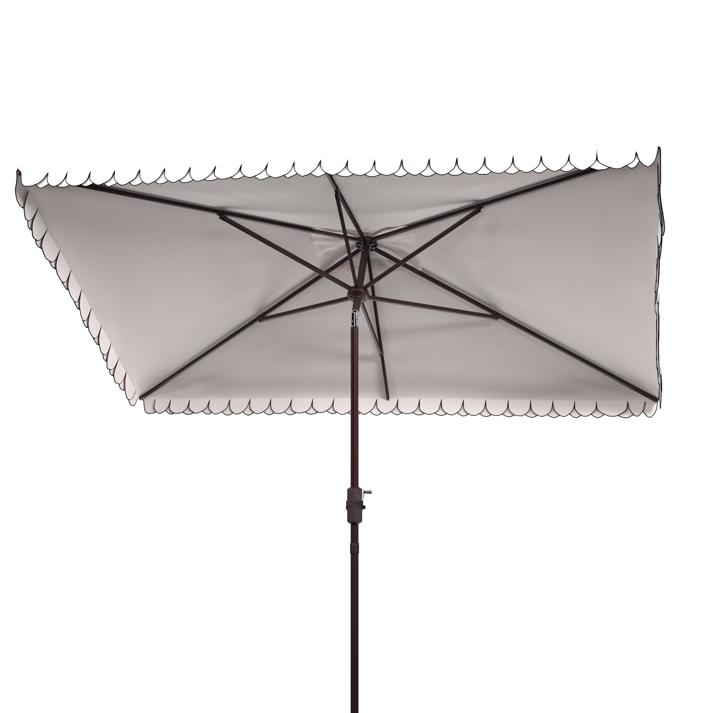 Parasol d'extérieur rectangulaire SAFAVIEH Zariah 6'x10' avec cantonnière