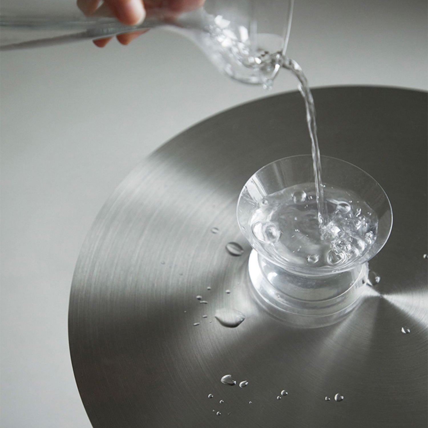 Sea Lion Stainless Steel Round Side Table