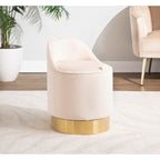 Tabouret de coiffeuse pivotant en velours Silver Orchid Corday