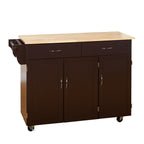 Desserte de cuisine Addie Simple Living avec plateau en bois