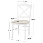 Chaises de salle à manger de style cottage de campagne Simple Living (lot de 2)