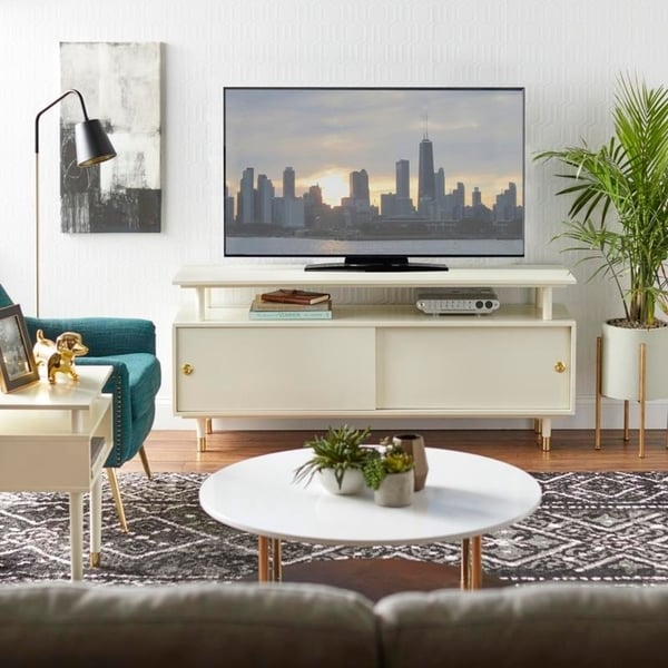 Meuble TV en bois moderne du milieu du siècle Margo de Simple Living