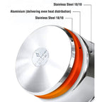 Marmite profonde Sofram en acier inoxydable 18/10 JUMBO avec couvercle