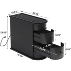 Table d'appoint étroite à deux tiroirs en bois massif