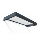 Auvent de porte et de fenêtre transparent gris Sophia de 3 pi