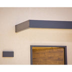 Auvent de porte et de fenêtre transparent gris Sophia de 3 pi