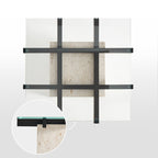 Lattice Glass Marble Side Table
