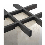 Lattice Glass Marble Side Table