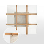 Lattice Glass Marble Side Table