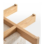 Lattice Glass Marble Side Table