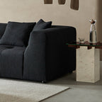 Lattice Glass Marble Side Table