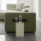 Lattice Glass Marble Side Table