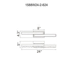Applique de vanité à LED intégrée en laiton Stagger