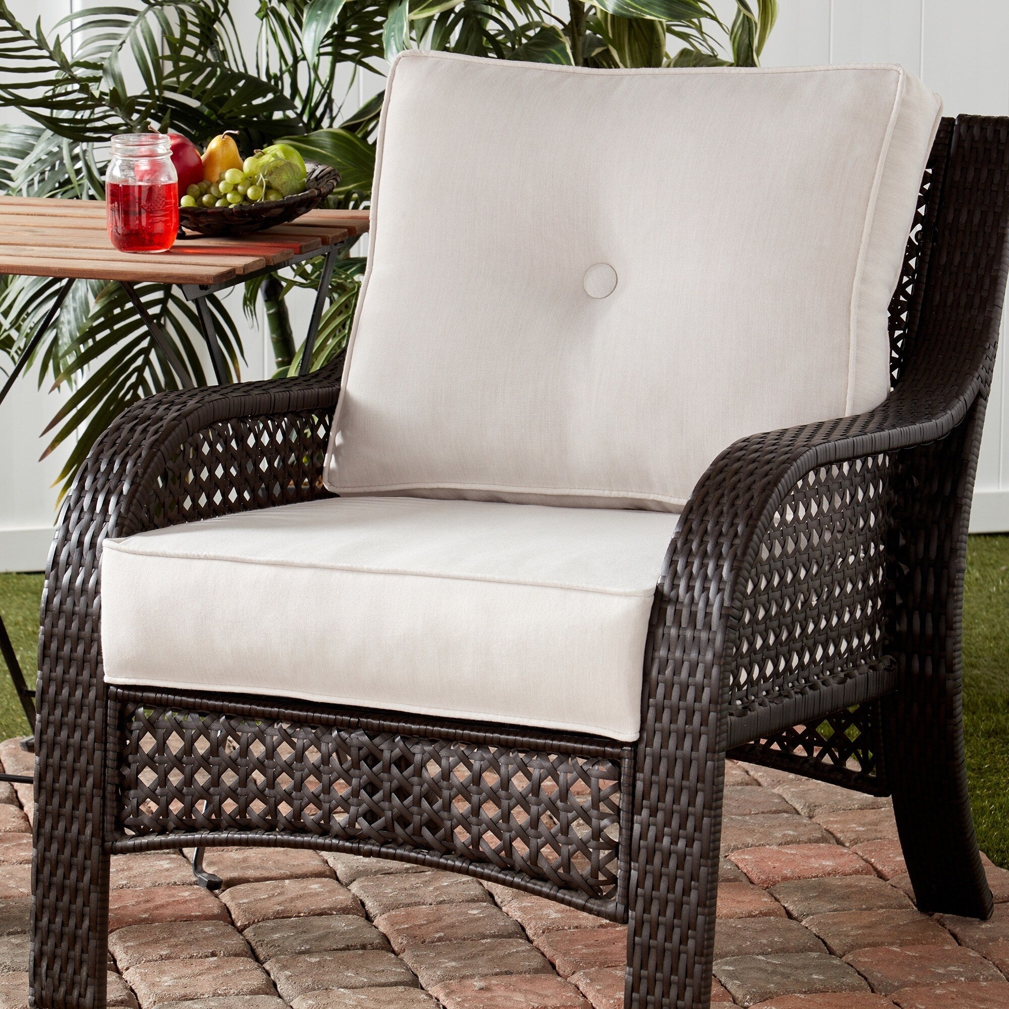 Ensemble de coussins d'extérieur à siège profond Sunbrella de qualité supérieure, 2 pièces