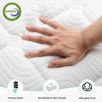 Matelas hybride SweDrea 12 po en mousse à mémoire de forme infusée de gel moelleux, rafraîchissant et respirant, certifié CertiPUR-US, SGS et OEKO-TEX