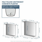 Jardinières rectangulaires en béton de grande taille / Grandes jardinières d'intérieur et d'extérieur