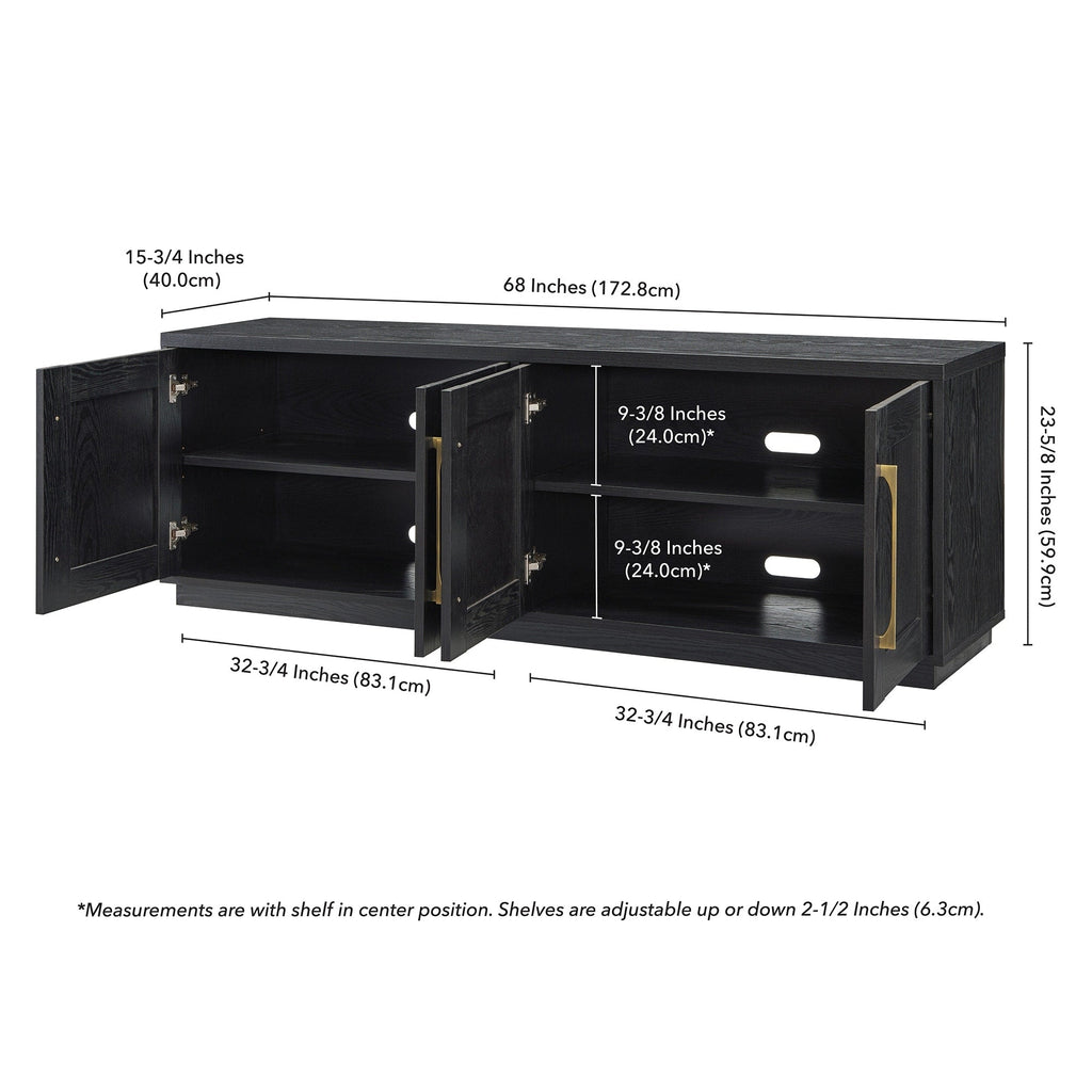 Meuble TV rectangulaire Tillman pour téléviseurs jusqu'à 75