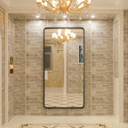 Miroir mural de salle de bain moderne à cadre en métal TokeShimi