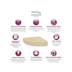 Siège de douche d'angle mural en surface solide Transolid Studio 14 po x 14 po - 14,5 x 14,25 x 3