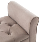 Banc de rangement rembourré, banc d'entrée avec dessus rabattable touffeté, 50,4 pouces
