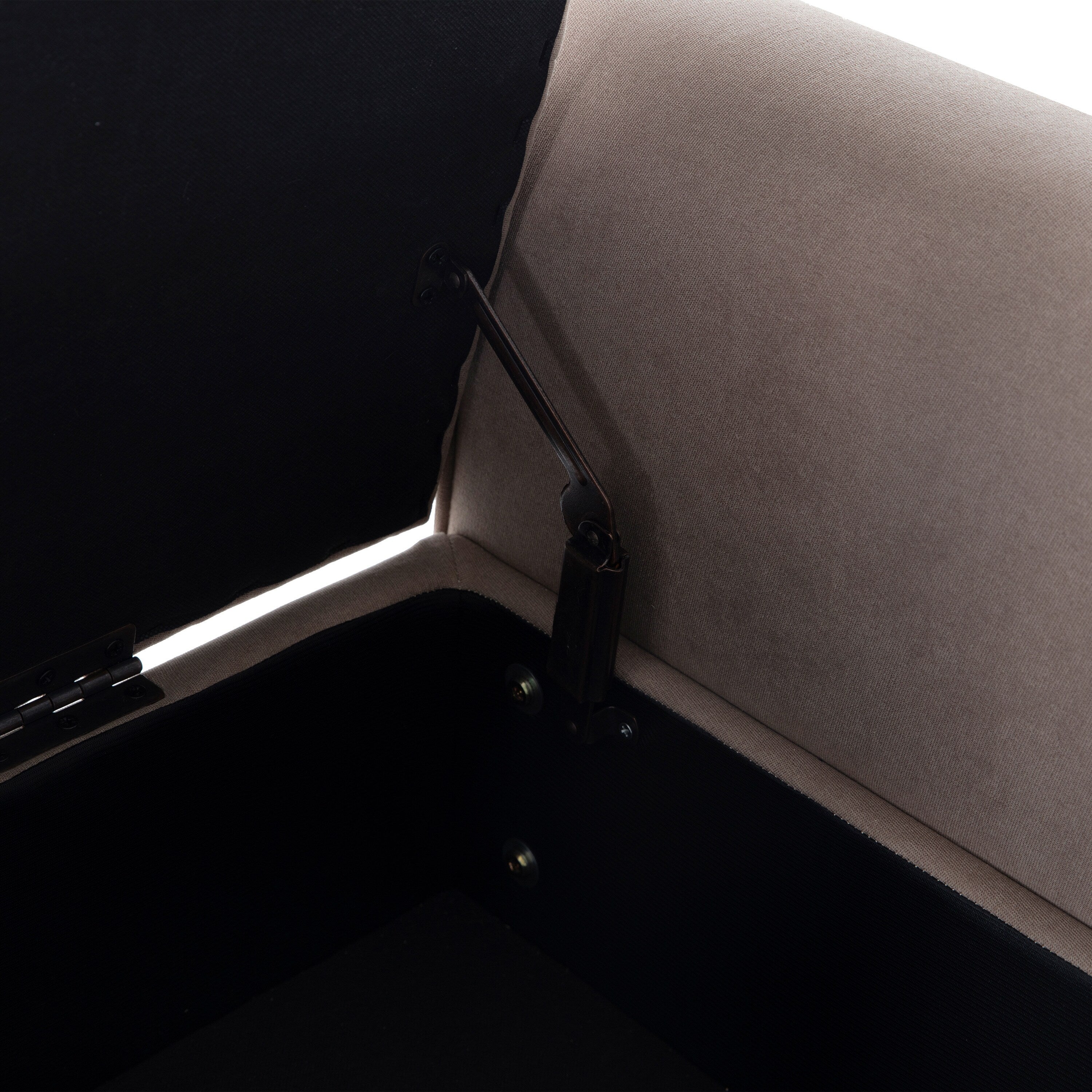 Banc de rangement rembourré, banc d'entrée avec dessus rabattable touffeté, 50,4 pouces