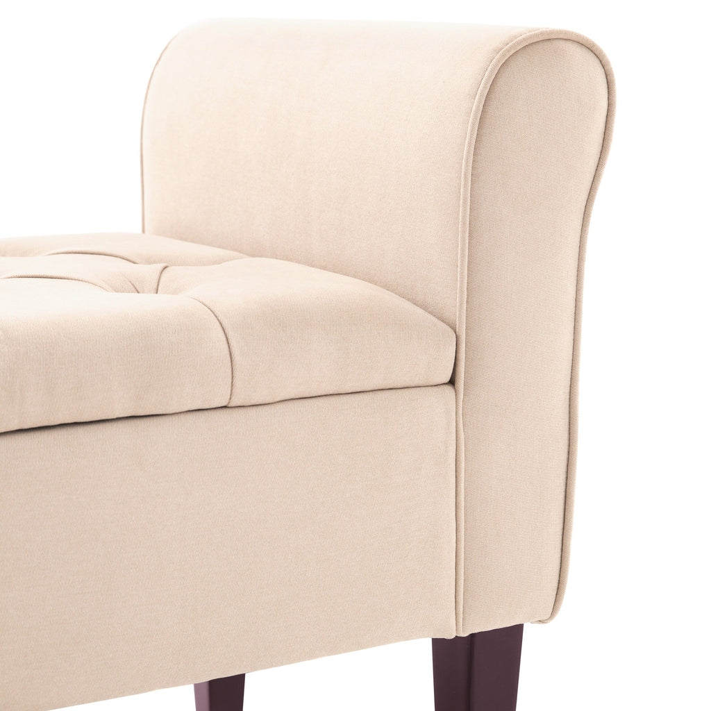 Banc de rangement rembourré, banc d'entrée avec dessus rabattable touffeté, 50,4 pouces
