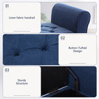 Banc de rangement rembourré, banc d'entrée avec dessus rabattable touffeté, 50,4 pouces