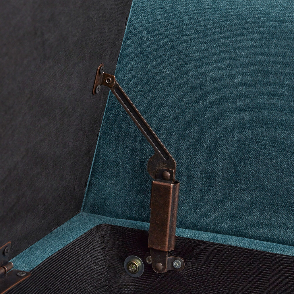 Banc de rangement rembourré, banc d'entrée avec dessus rabattable touffeté, 50,4 pouces