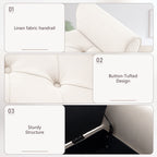 Banc de rangement rembourré, banc d'entrée avec dessus rabattable touffeté, 50,4 pouces