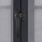 Serre de jardin en aluminium VEIKOUS avec ventilation de toit réglable et porte verrouillable, gris