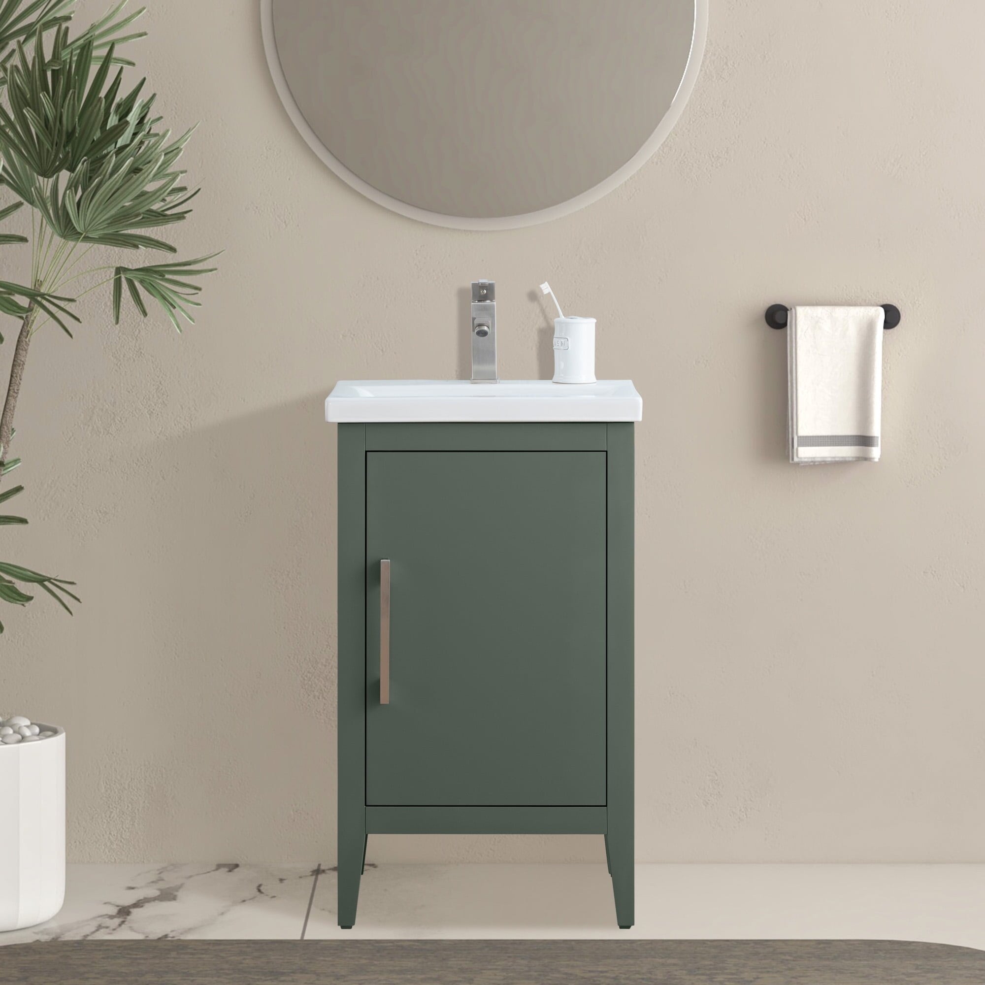 Meuble-lavabo simple Vanity Art 20, 24 ou 30 avec dessus en céramique