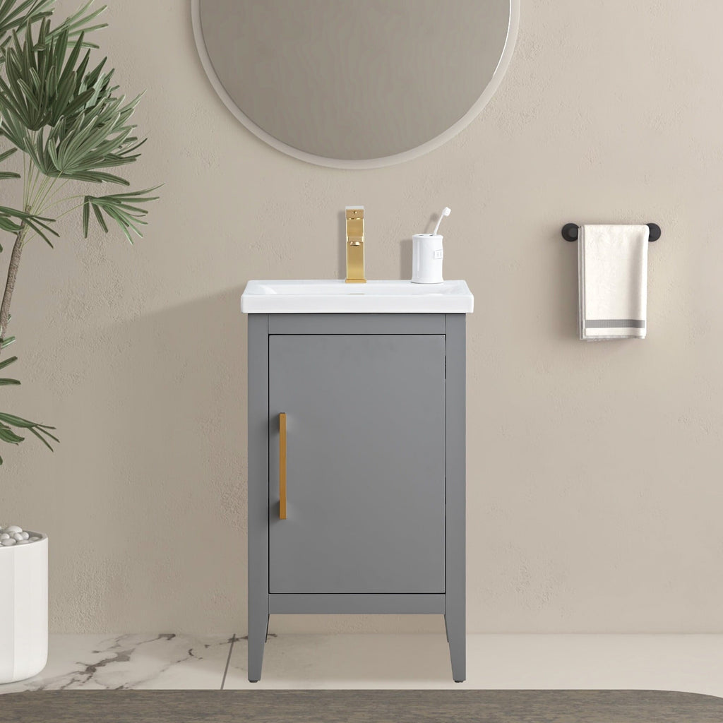 Meuble-lavabo simple Vanity Art 20, 24 ou 30 avec dessus en céramique