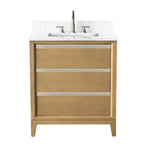 Meuble-lavabo de salle de bain Vanity Art avec lavabo en céramique et plateau en marbre reconstitué