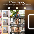 Ensemble de coiffeuse avec miroir et lampe, coiffeuse de maquillage avec tabouret