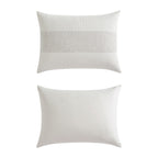 Parure de couette Vera Wang en chenille gaufrée beige à rayures