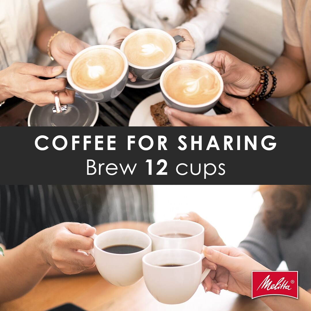 Cafetière filtre Vision Luxe 12 tasses avec tableau de bord rotatif