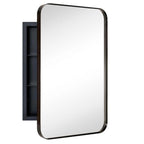 Armoire à pharmacie encastrée TEHOME WH avec miroir et étagères réglables