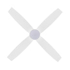 Ventilateur de plafond encastré WINGBO 44/52 pouces avec éclairage et télécommande, 4 pales réversibles