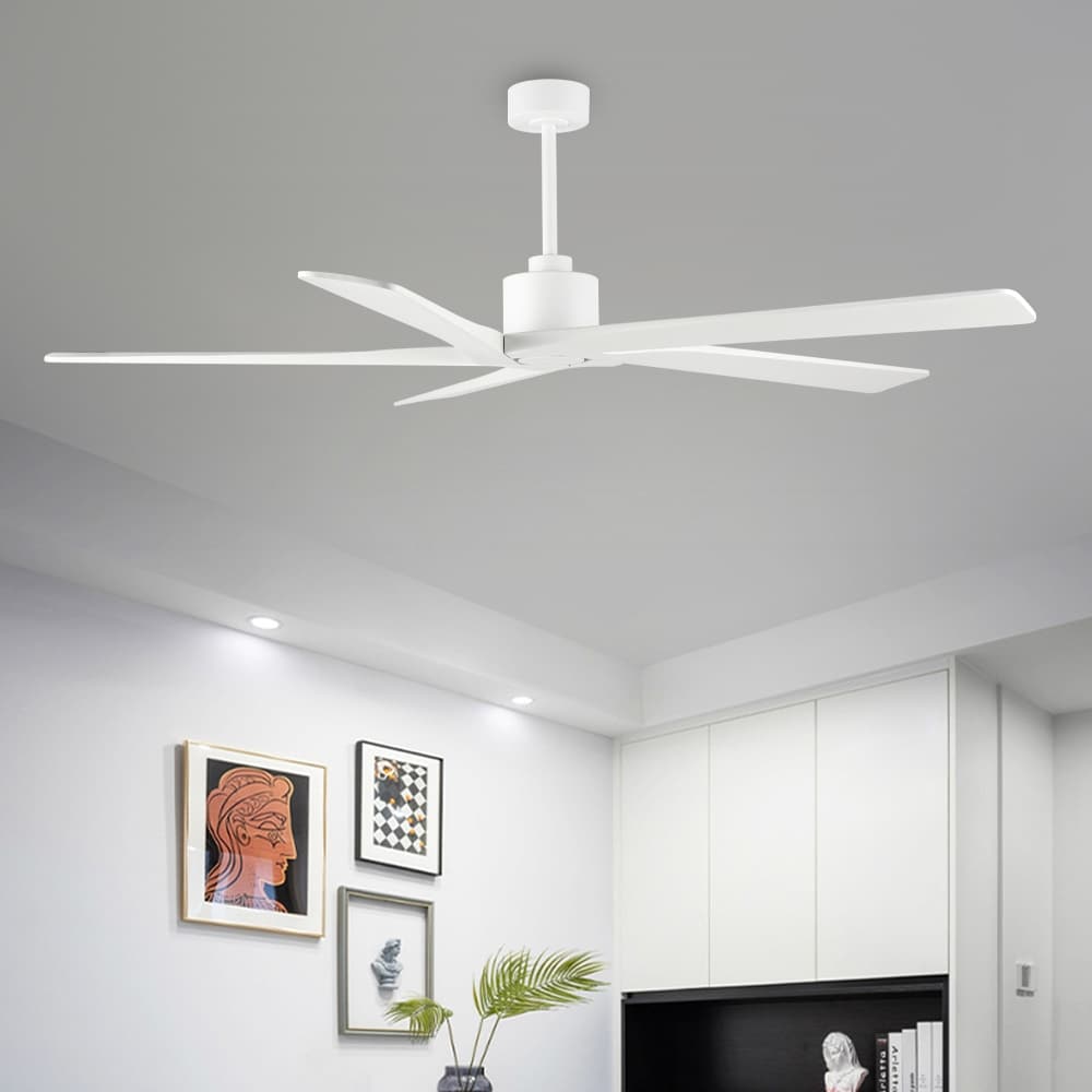 Ventilateur de plafond d'intérieur WINGBO 54 pouces avec moteur à courant continu sans éclairage - N/A
