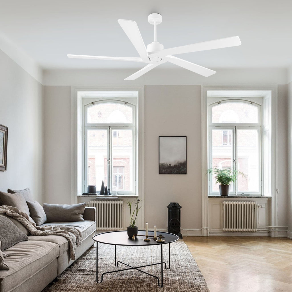 Ventilateur de plafond d'intérieur WINGBO 54 pouces avec moteur à courant continu sans éclairage - N/A