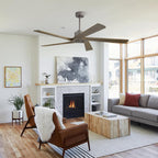 Ventilateur de plafond d'intérieur WINGBO 54 pouces avec moteur à courant continu sans éclairage - N/A