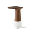 Verona Marble Walnut Side Table