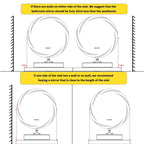 Miroir de salle de bain tactile à LED étanche, antibuée, à intensité variable