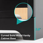 Ensemble de meuble-lavabo Wavy Line 30/36/48 avec lavabo et robinet