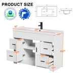 Ensemble de meuble-lavabo Wavy Line 30/36/48 avec lavabo et robinet