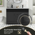 Ensemble de meuble-lavabo Wavy Line 30/36/48 avec lavabo et robinet