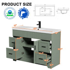 Ensemble de meuble-lavabo Wavy Line 30/36/48 avec lavabo et robinet