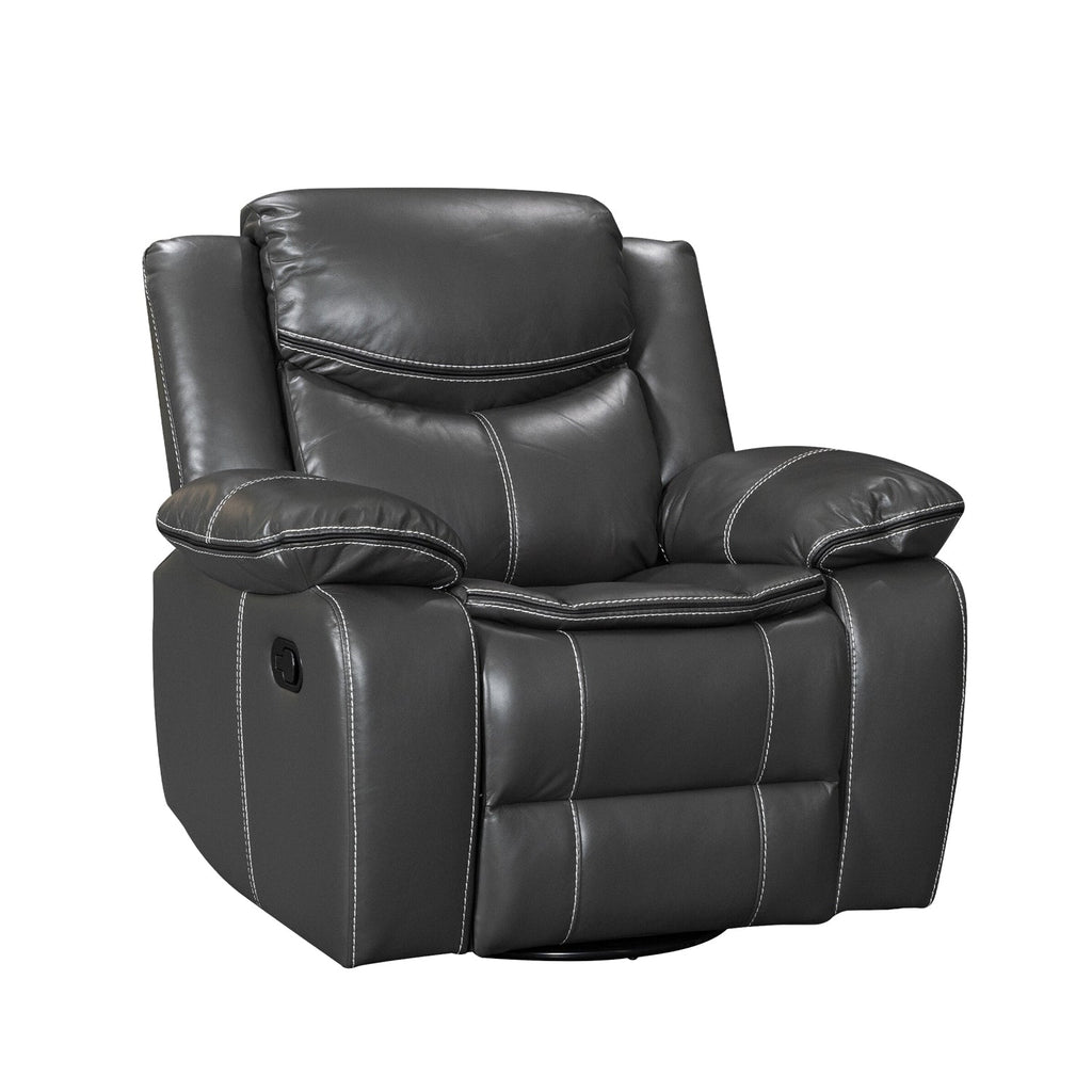 Fauteuil inclinable chauffant et massant en cuir durable à siège large