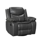 Fauteuil inclinable chauffant et massant en cuir durable à siège large
