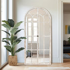 Miroir de fenêtre en bois arqué 71'' L x 31'' l